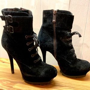Sam Edelman black suede booties